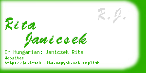 rita janicsek business card